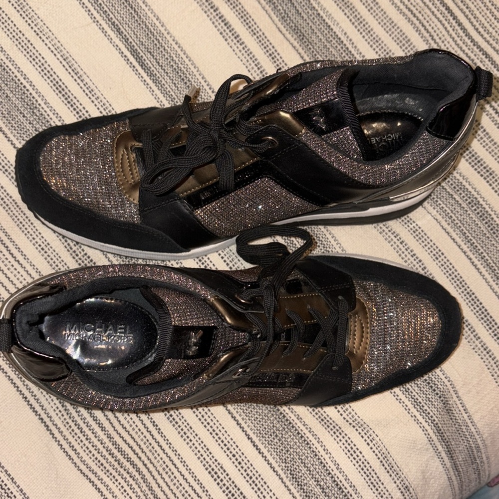 Beautiful Black and Gold Michael Kors Sneakers - Picture 3 of 5